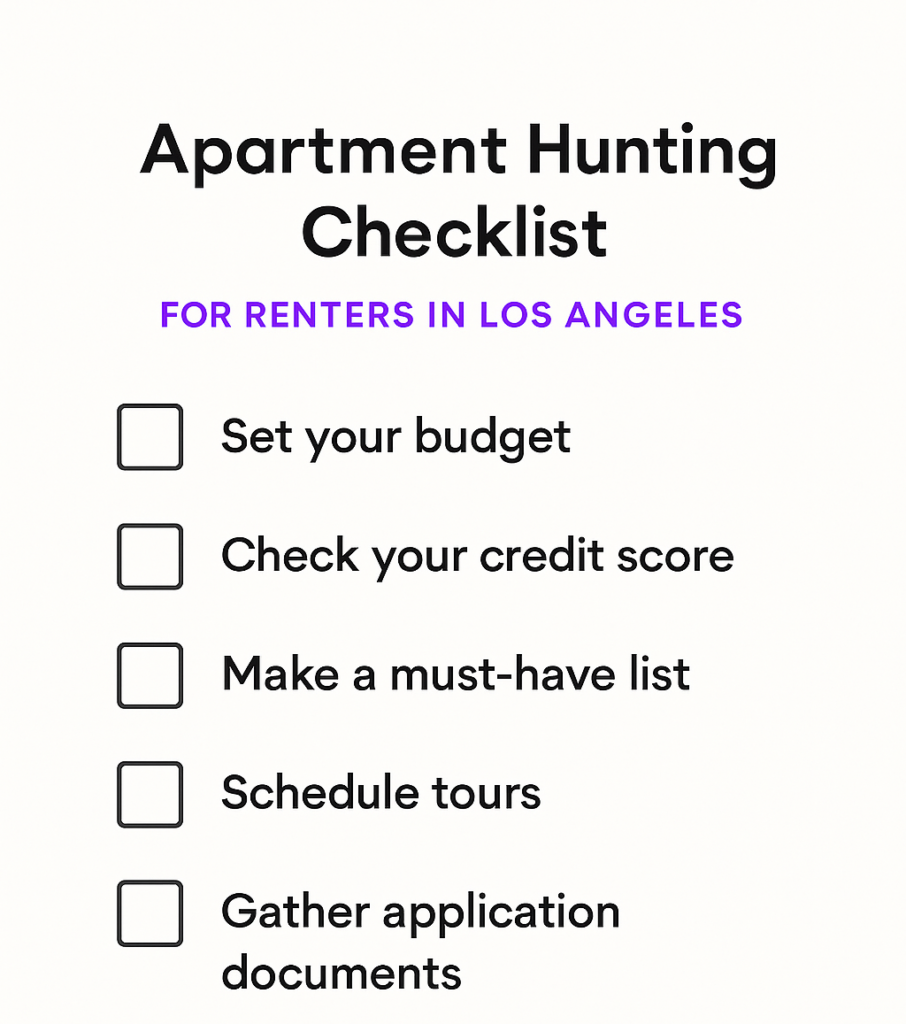 Apartment Hunting Checklist for LA Renters